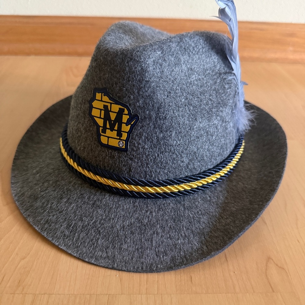 NEW Milwaukee Brewers Oktoberfest Alpine Hat, American Family Field SGA 9/12/26